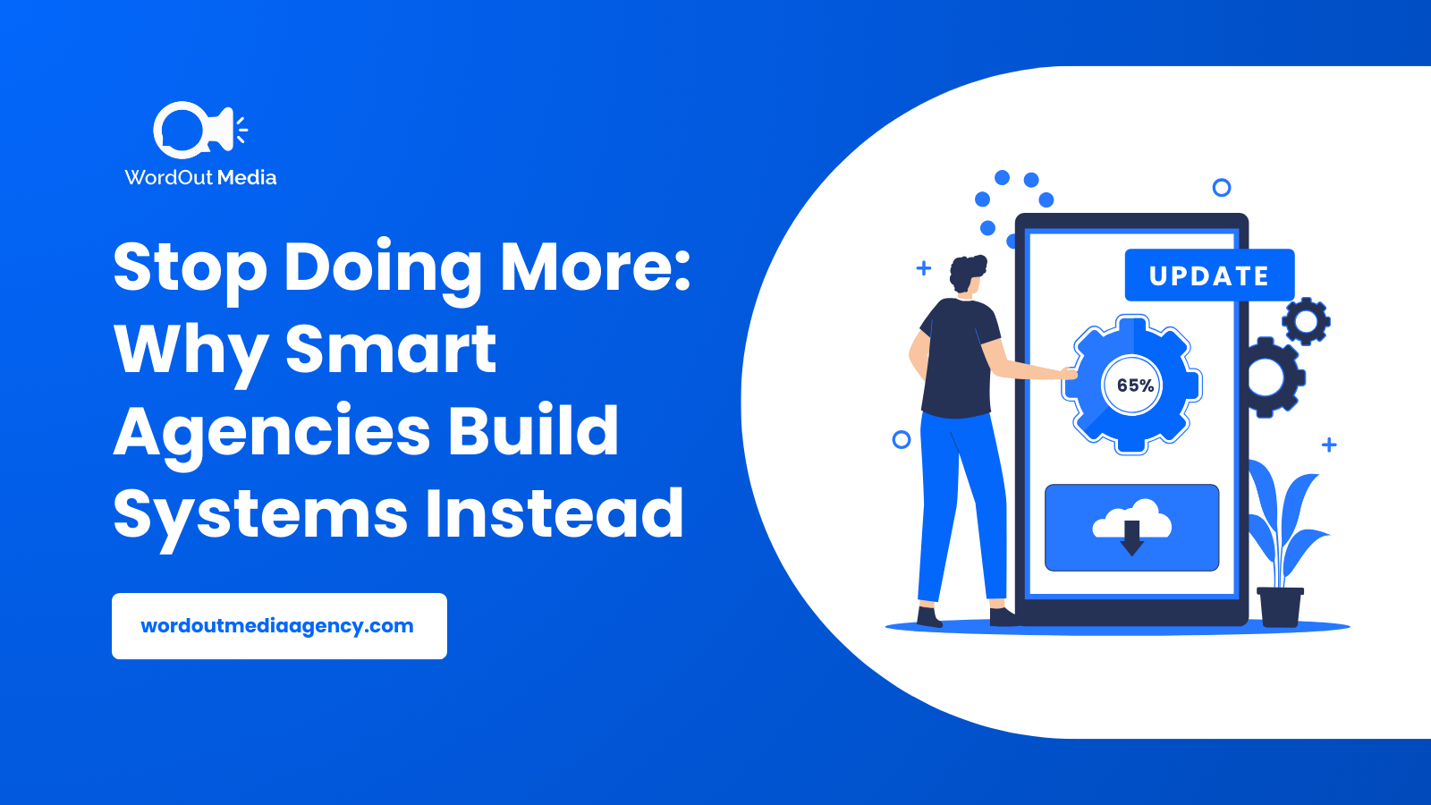 B2B marketing agency leaders reviewing a clean operations dashboard with active project status indicators